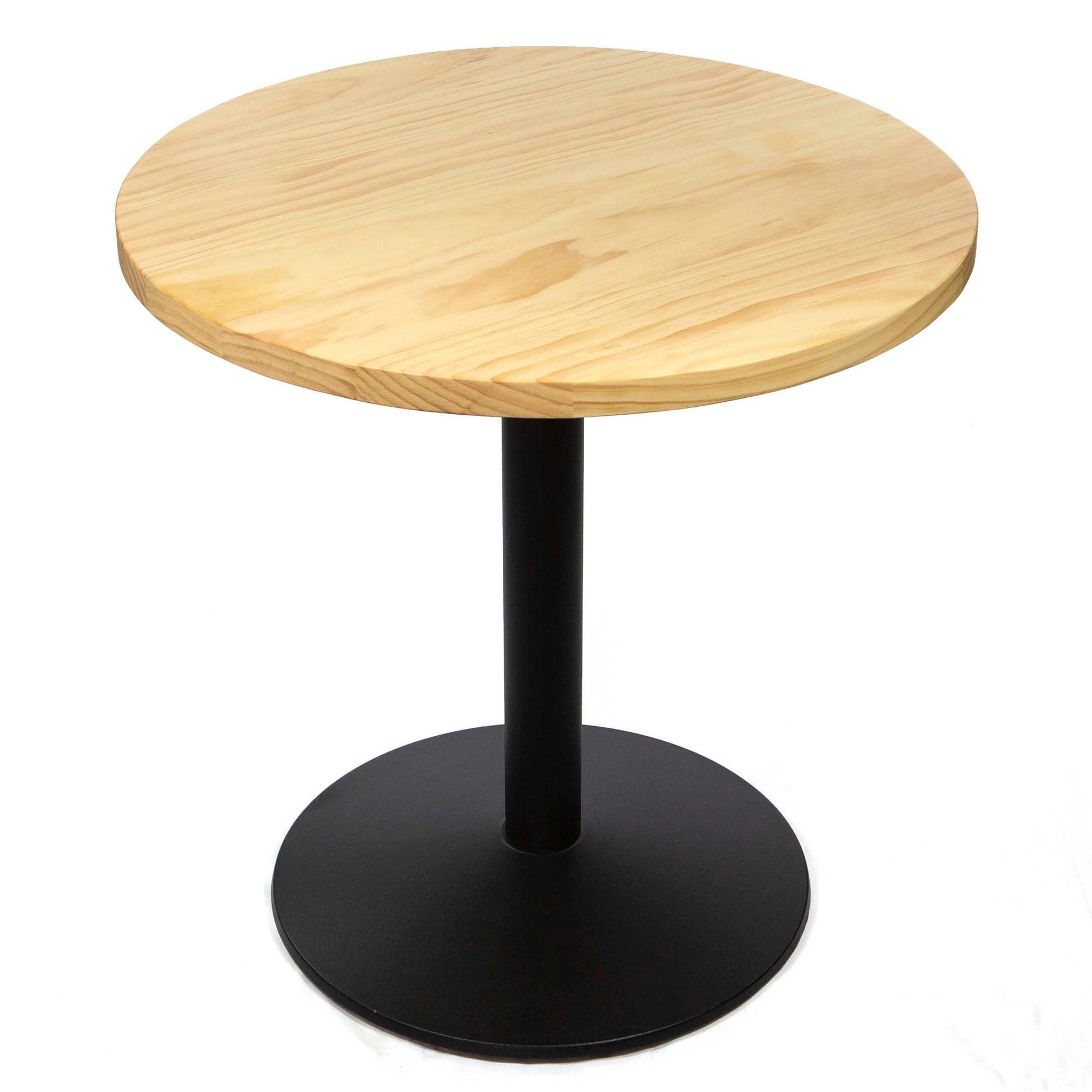 solid pine wood round restaurant tables