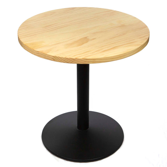 solid pine wood round restaurant tables