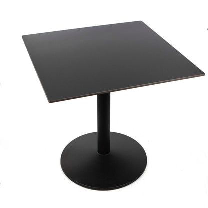 30" square black sintered stone restaurant table