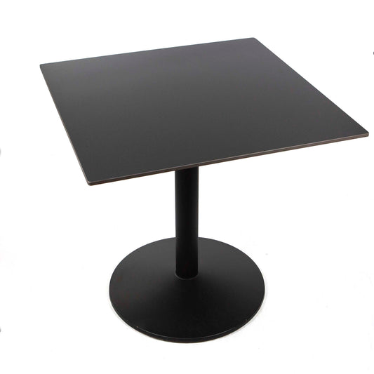30" square black sintered stone restaurant table
