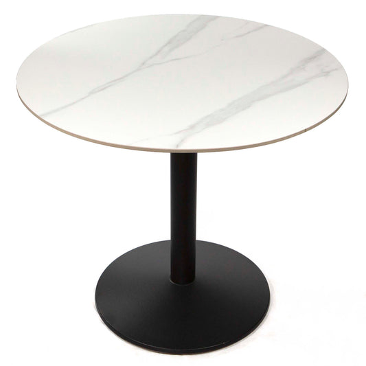 round white sintered stone restaurant tables