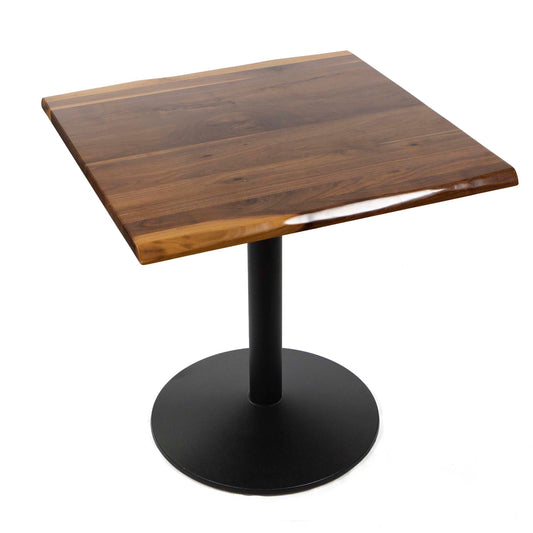 30" x 30" solid black walnut restaurant cafe table