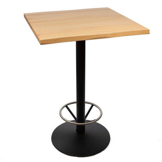 30" x 30" solid European beech bar height bistro table