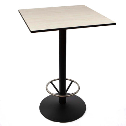 30" x 30" HPL bar height bistro table with footrest