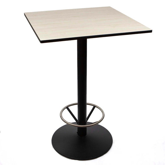 30" x 30" HPL bar height bistro table with footrest