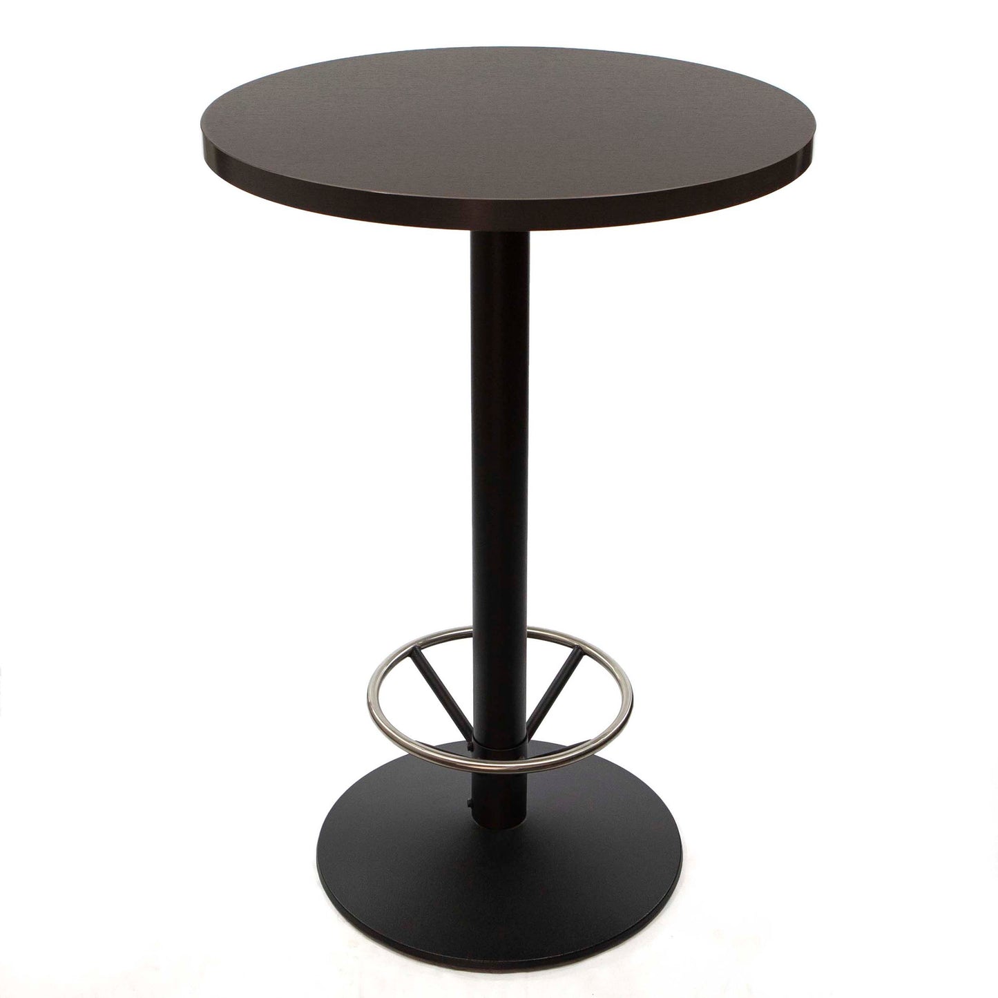 melamine board round bar height bistro table with foot rest