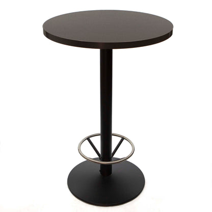 melamine board round bar height bistro table with foot rest