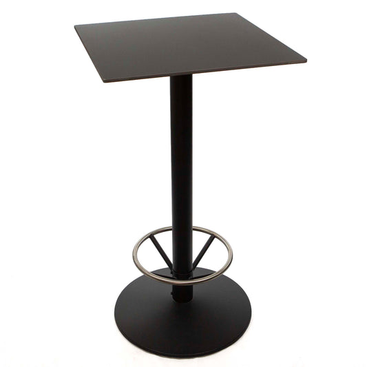 square pure black sintered stone high top tables