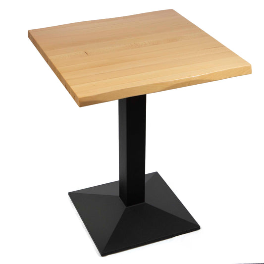 24 x 24" Solid European Beech Hardwood Restaurant Cafe Table, Natural Color #J11B2424NT