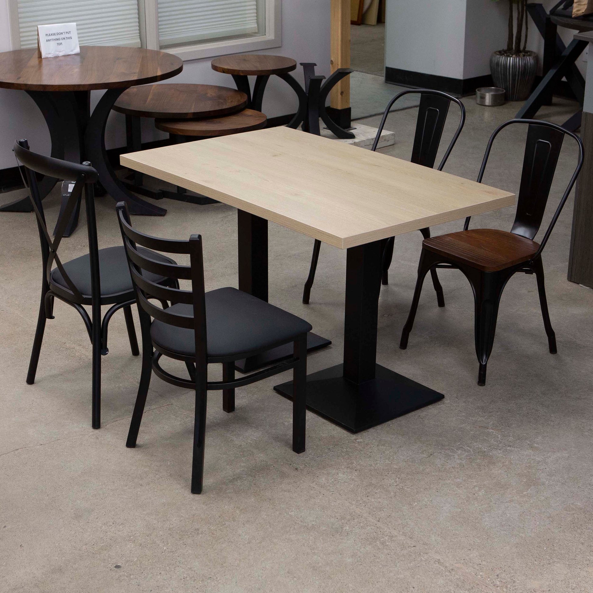 restaurant tables and chairs