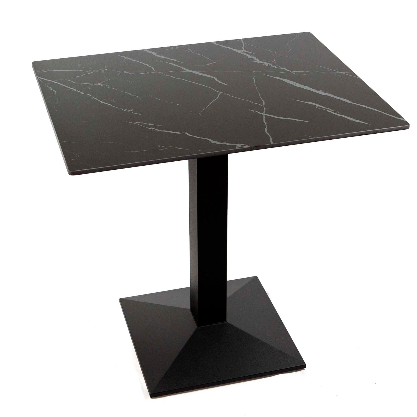 24"x30" black sintered stone cafe table