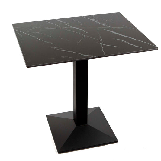 24"x30" black sintered stone cafe table