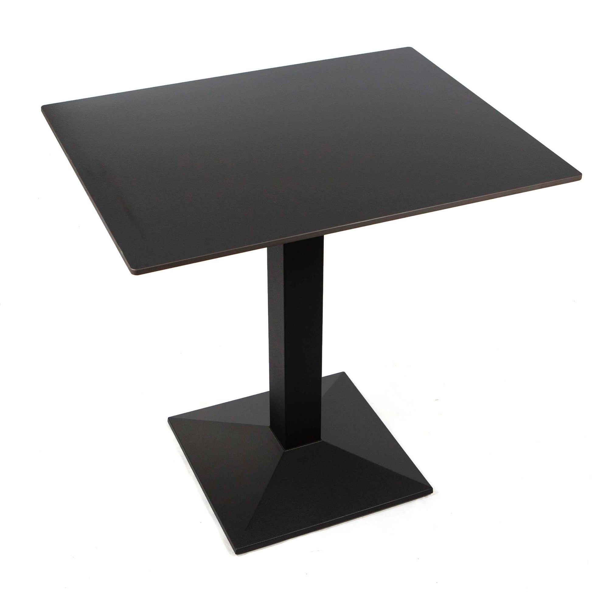 black sintered stone restaurant table