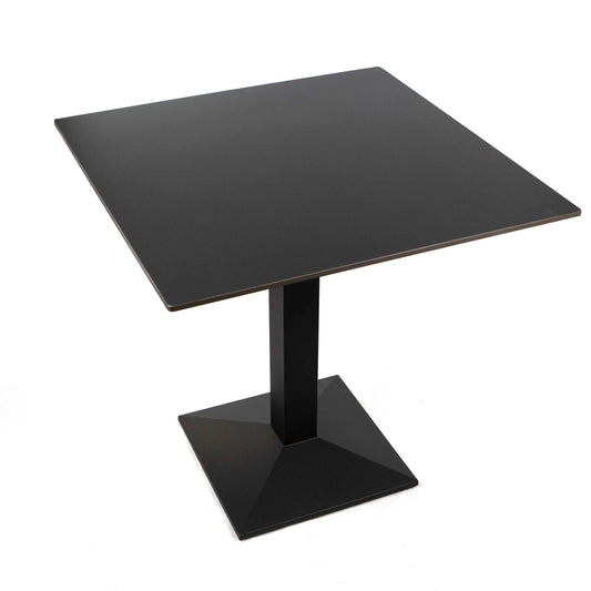 30" square black sintered stone restaurant table