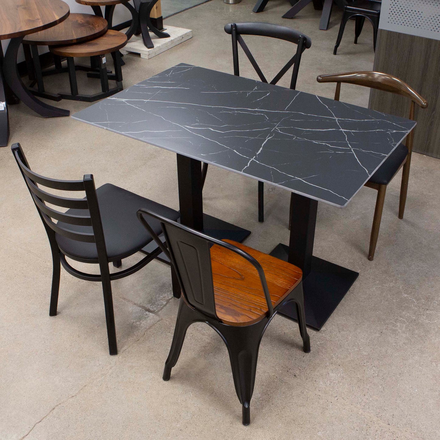 restaurant tables and chairs