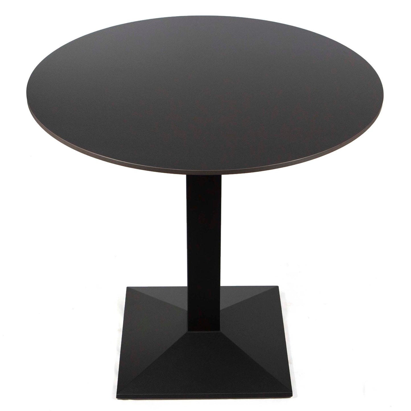 30" round black sintered stone bistro cafe table