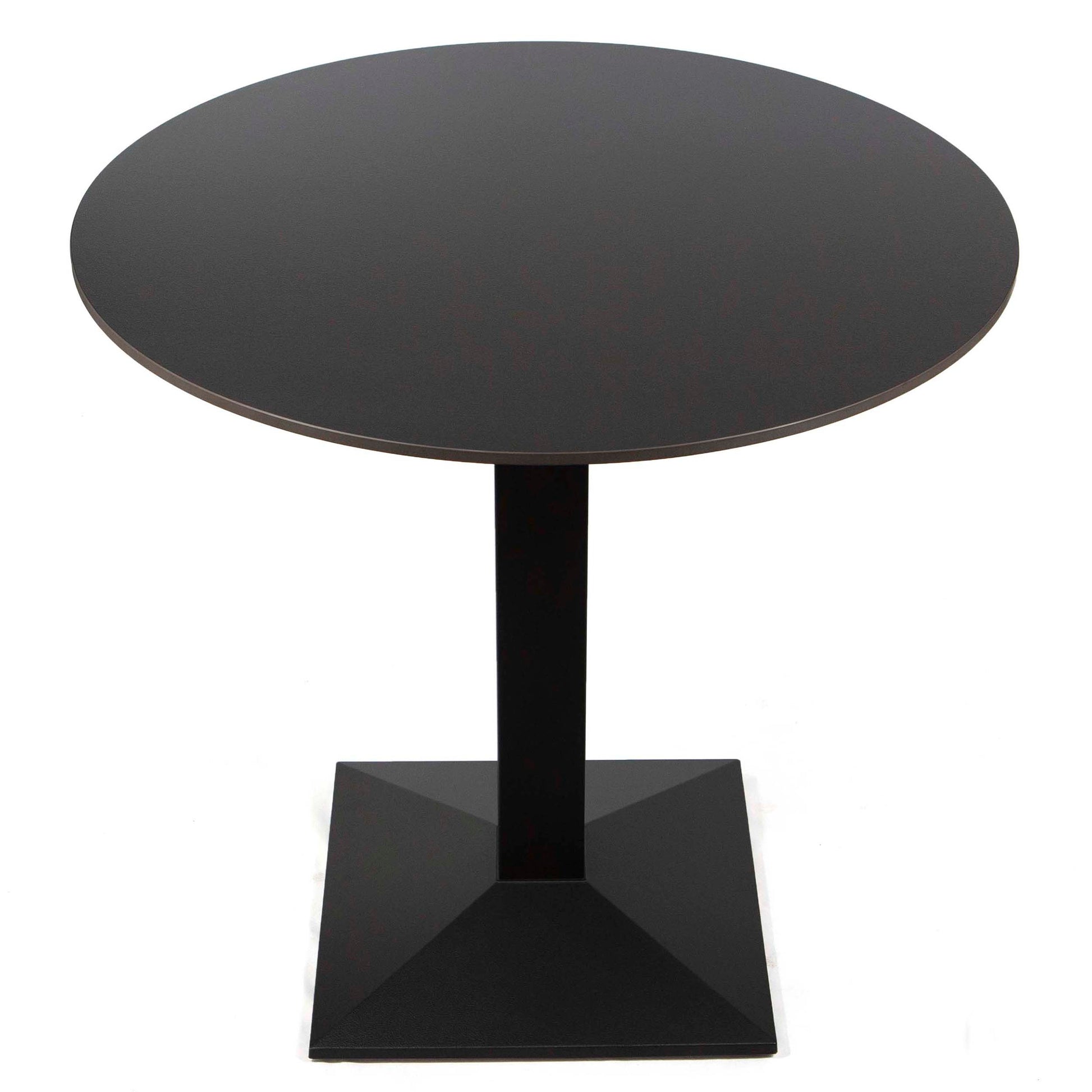 30" round black sintered stone bistro cafe table