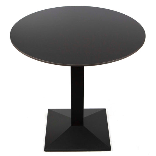 30" round black sintered stone bistro cafe table