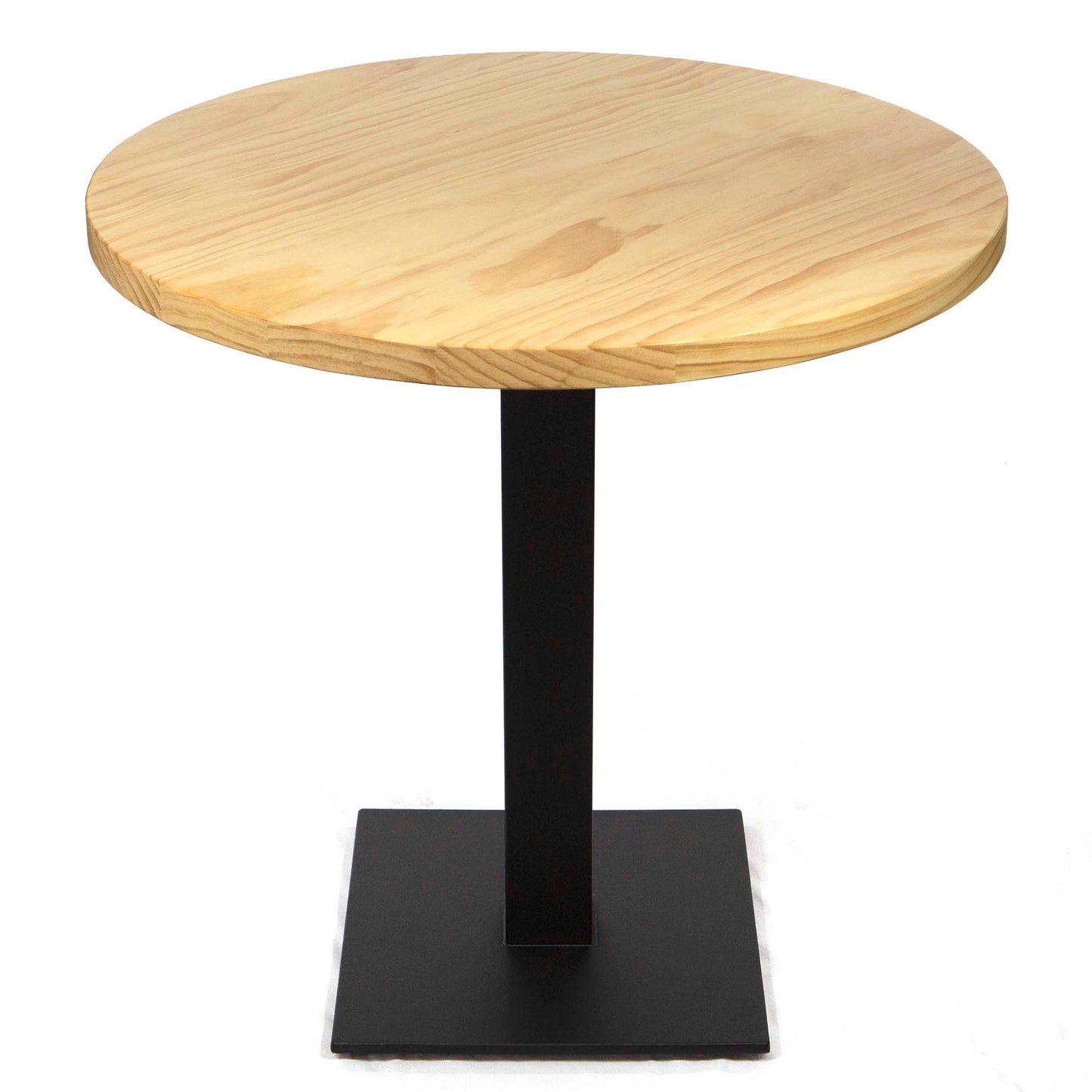 solid pine wood round restaurant tables