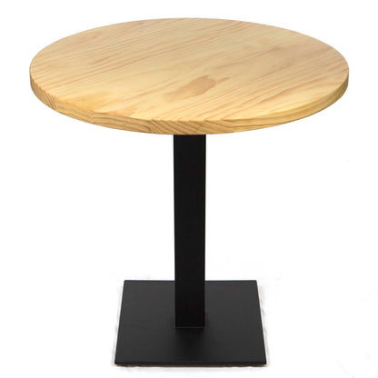 solid pine wood round restaurant tables