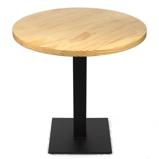solid pine wood round restaurant tables
