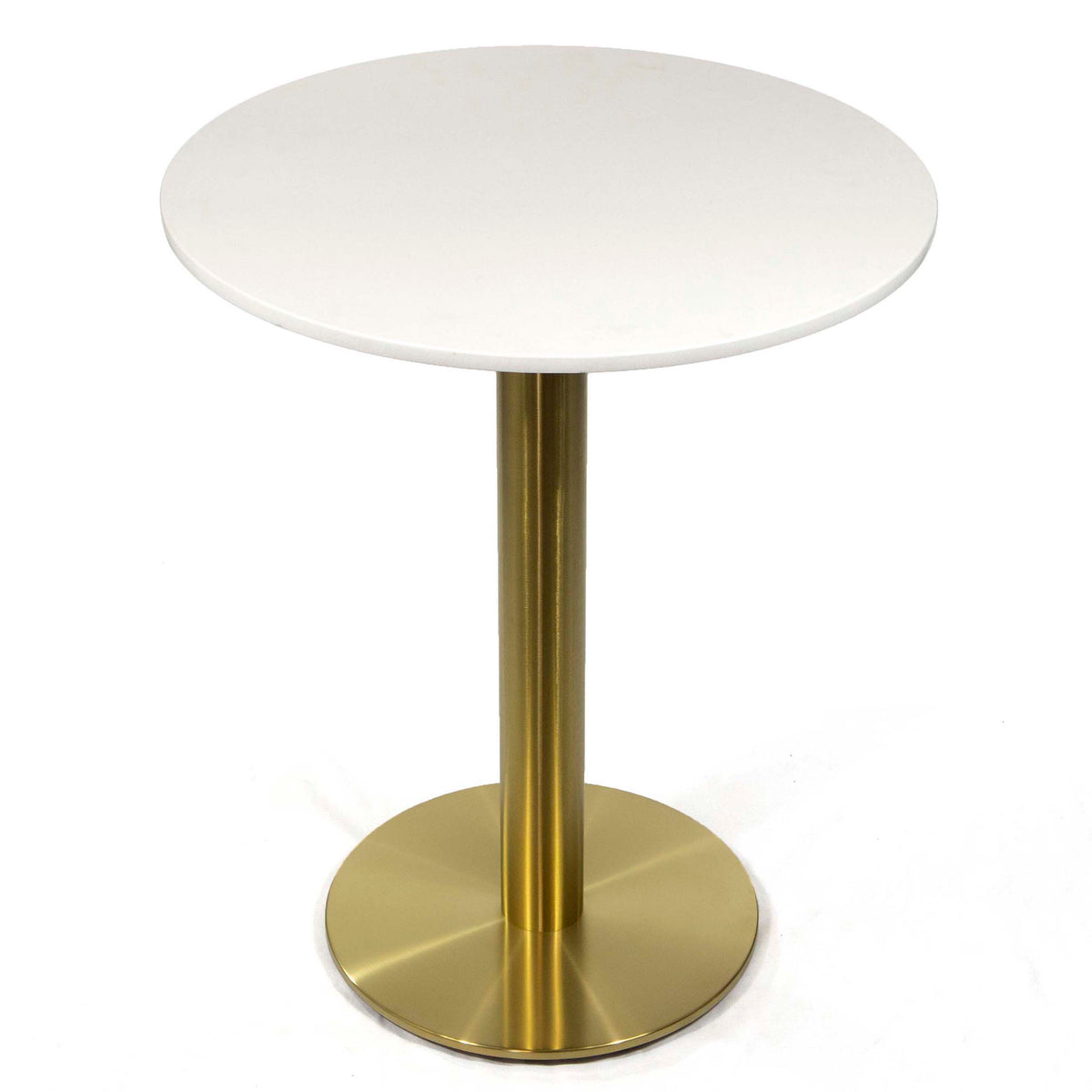 round quartz cafe tables