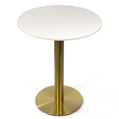 round quartz cafe tables