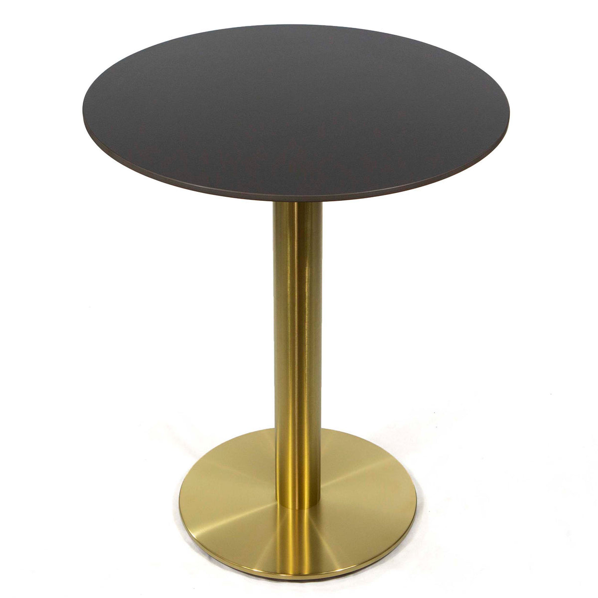 black round sintered stone cafe table