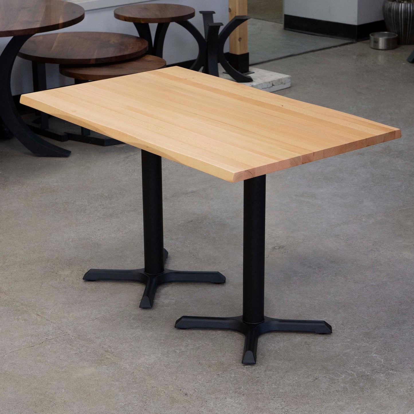 solid European beech restaurant tables