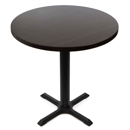 30" round solid European beech hardwood restaurant cafe table