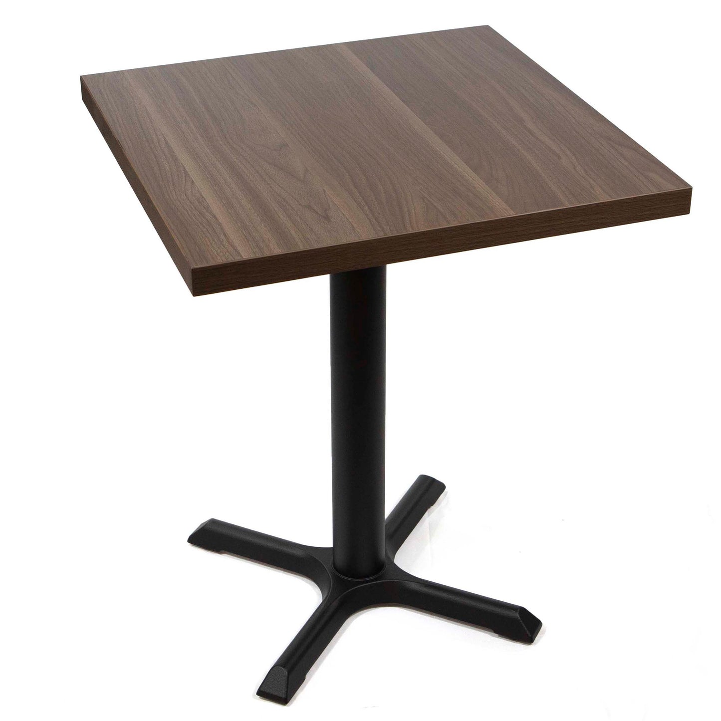 square walnut color melamine board restaurant cafe table