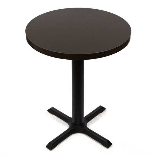 black round melamine board cafe tables