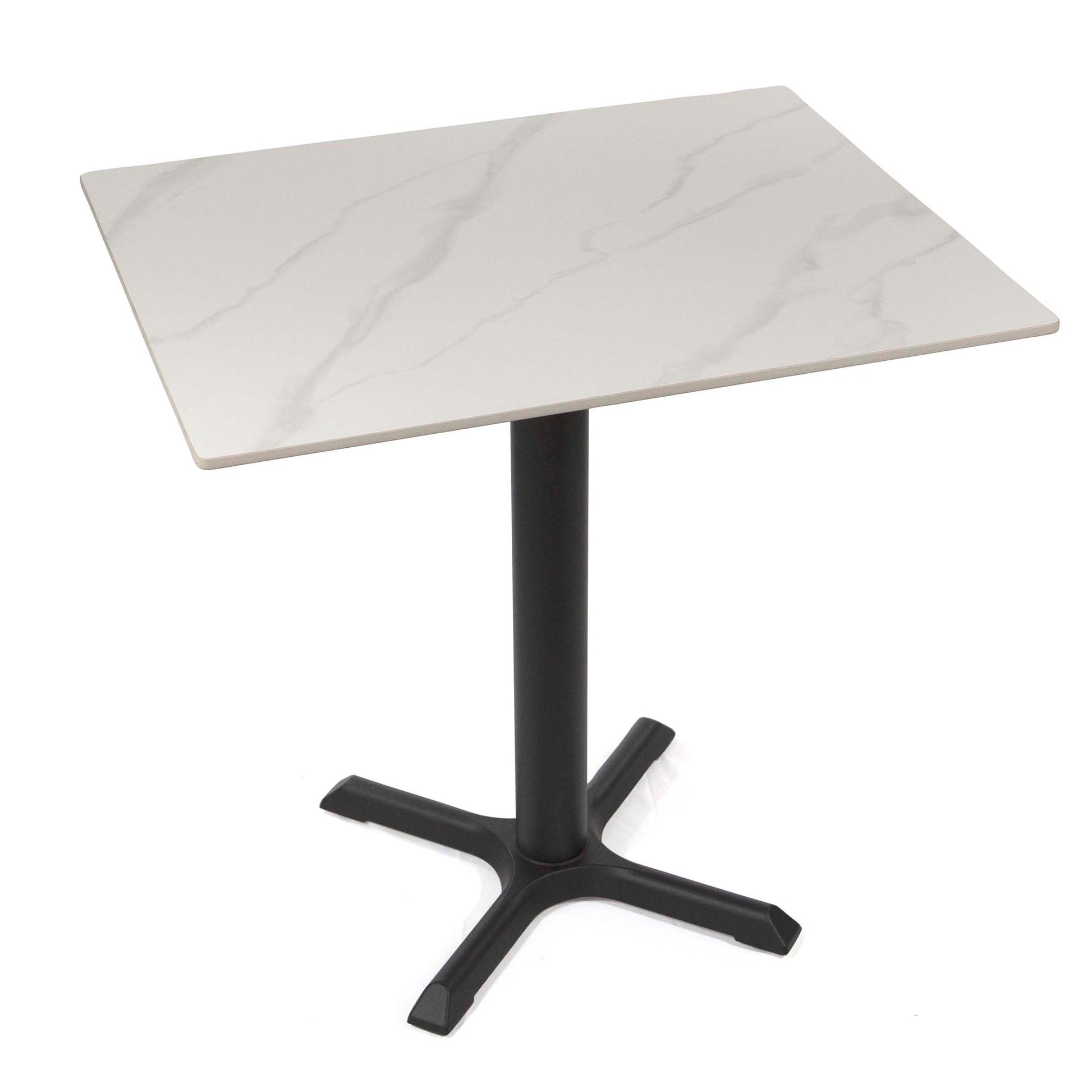 24 x 30" white sintered stone cafe table
