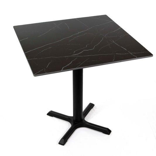 30 x 30" black sintered stone restaurant cafe table