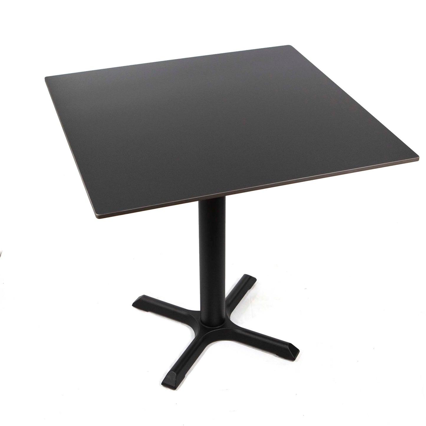 30" square black sintered stone restaurant table