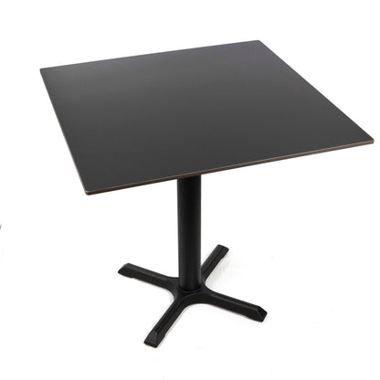 30" square black sintered stone restaurant table