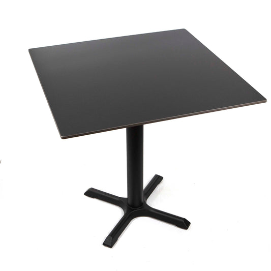 30" square black sintered stone restaurant table