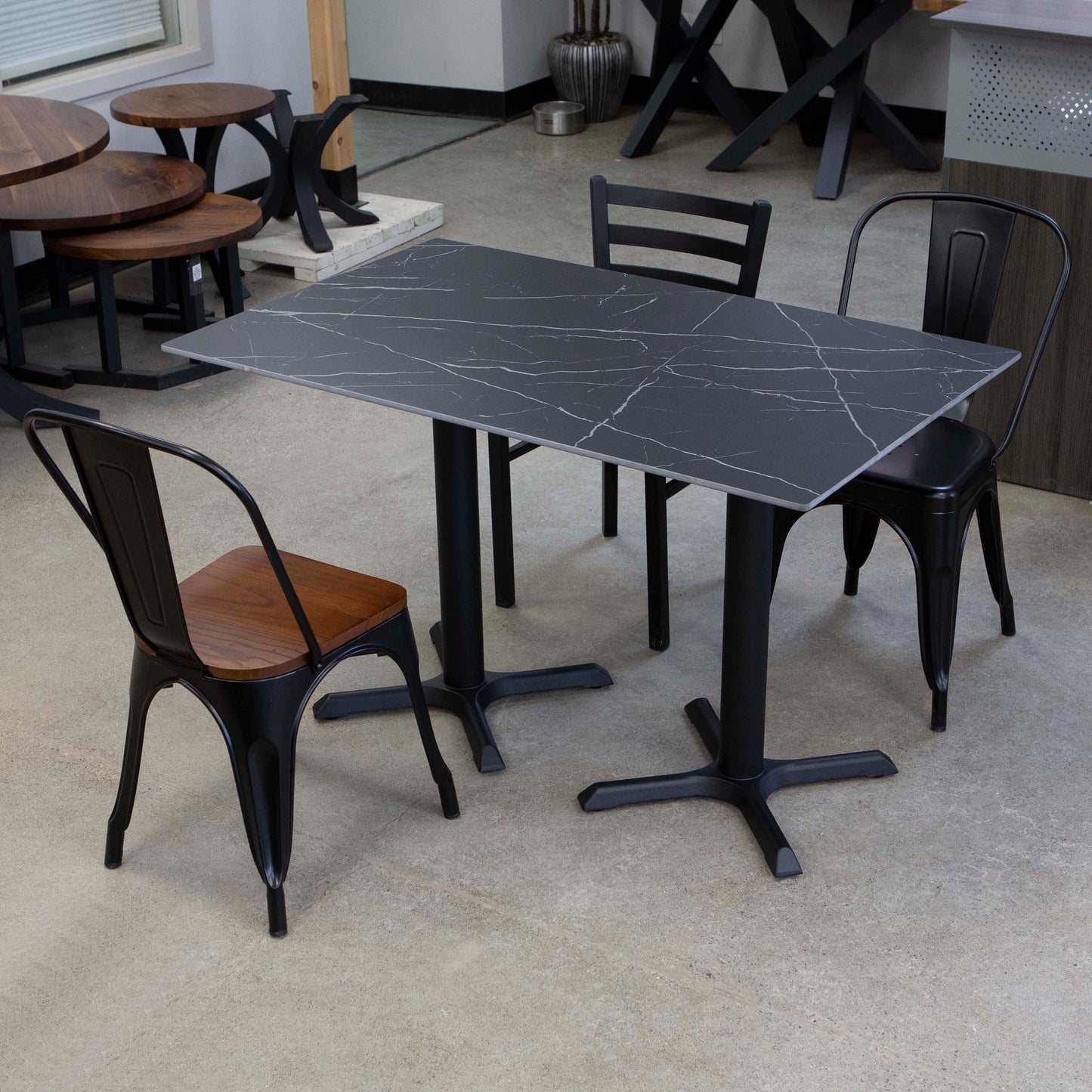 sintered stone restaurant tables and chairs
