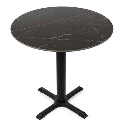 30" Round Sintered Stone Restaurant Cafe Table, Black Color #J28SD30BL