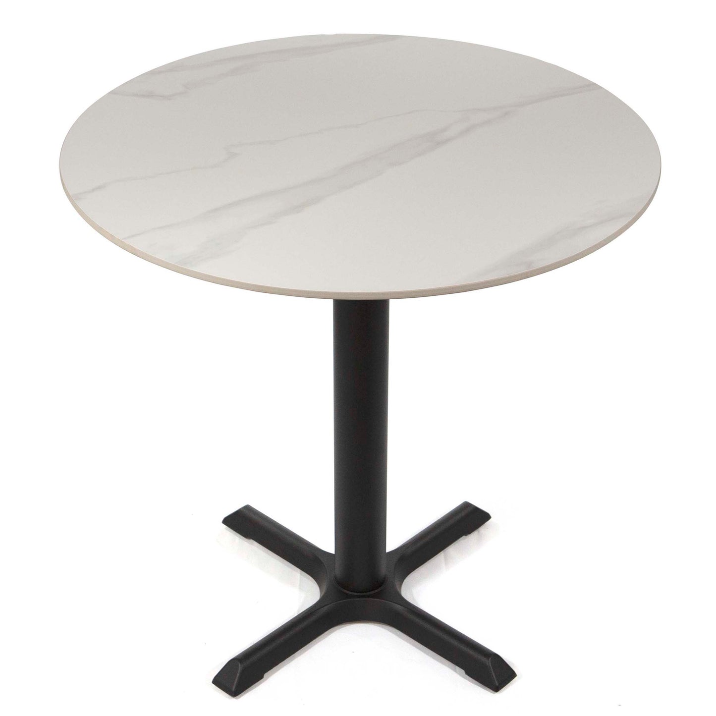 white sintered stone restaurant cafe table