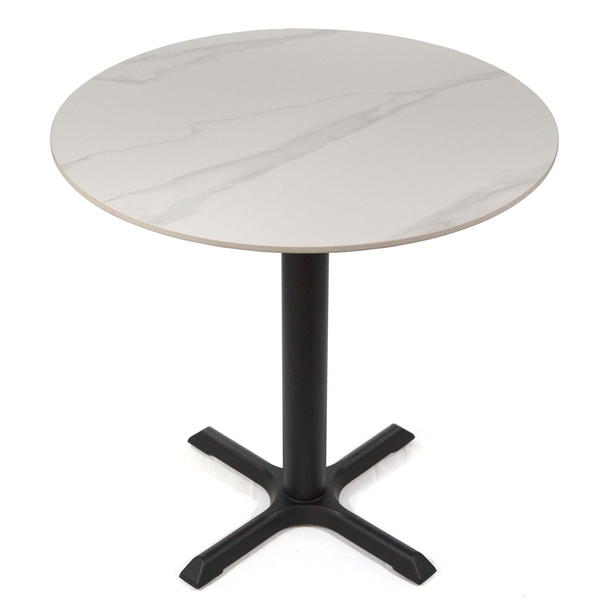 white sintered stone restaurant cafe table