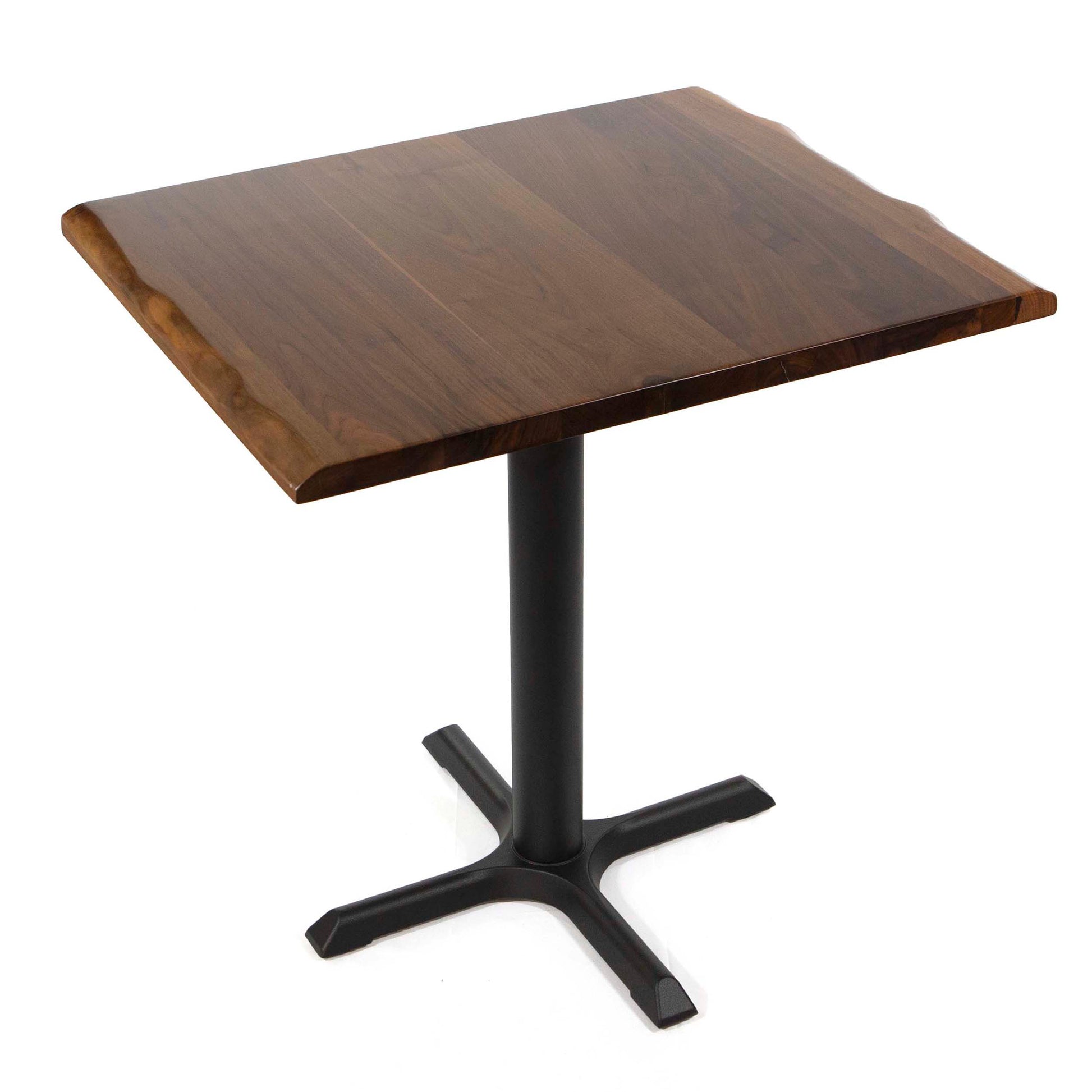 24 x 30" solid black walnut cafe table 