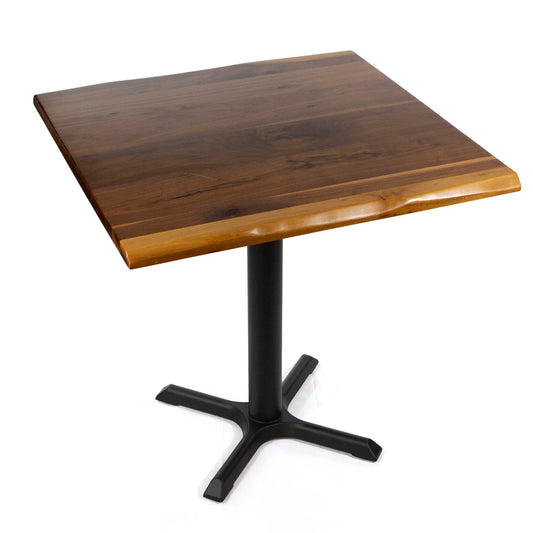 30 x 30" solid black walnut cafe table