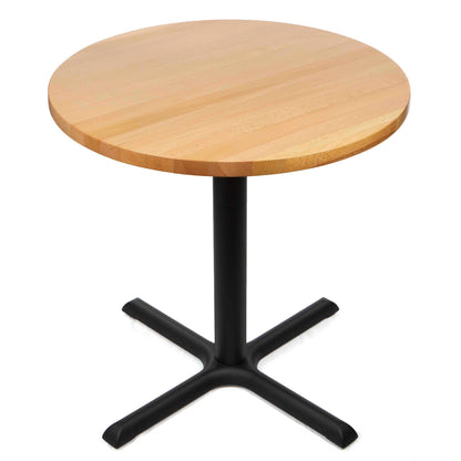 30" round solid European hardwood beech restaurant bistro cafe table