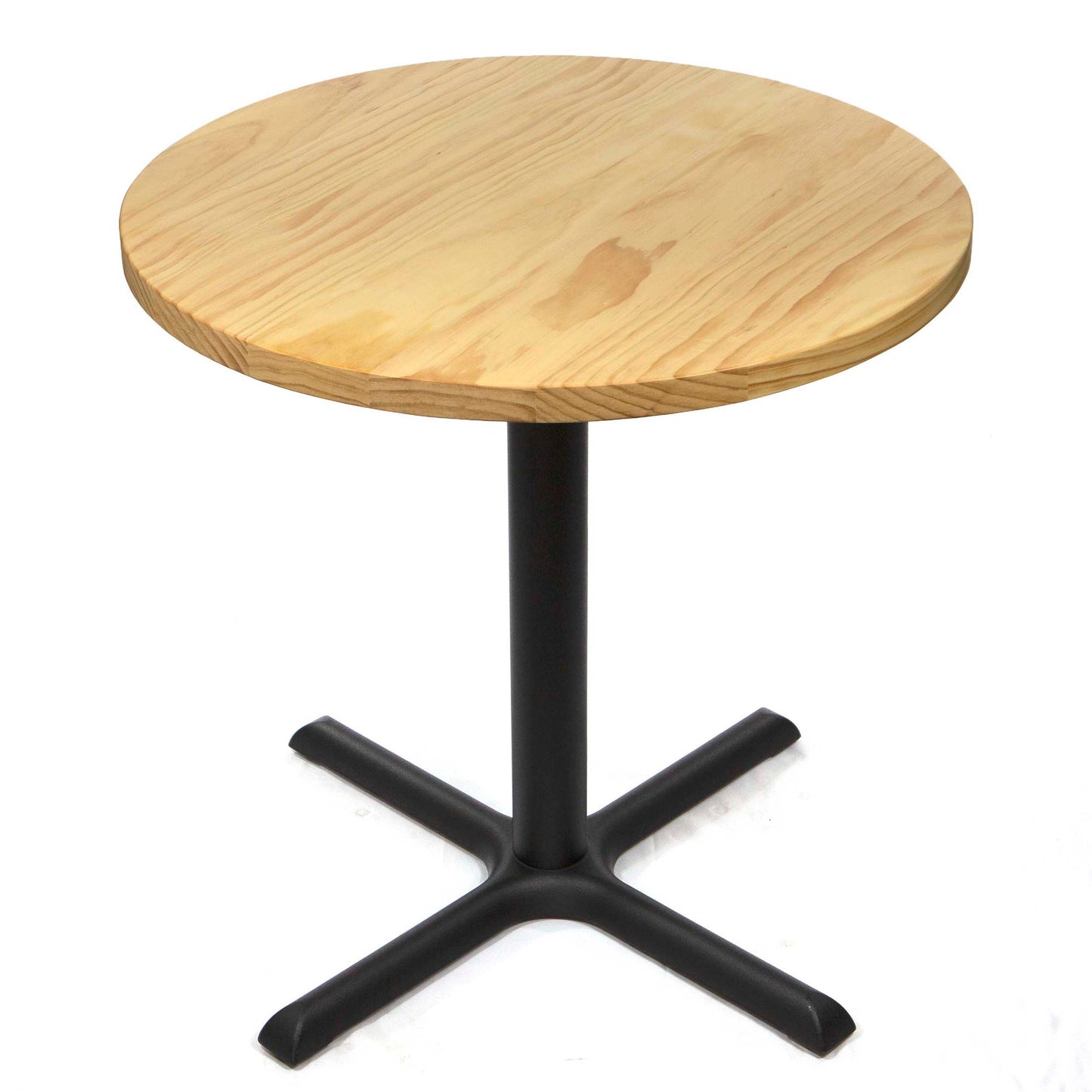 solid pine wood round restaurant tables