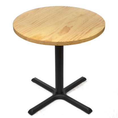solid pine wood round restaurant tables