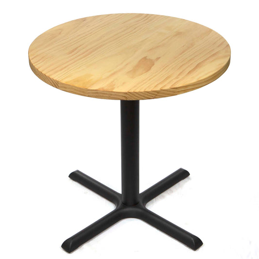 solid pine wood round restaurant tables