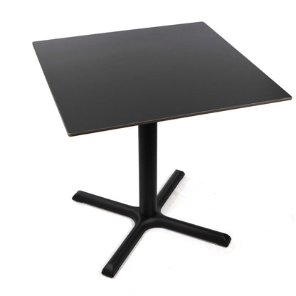 30" square black sintered stone restaurant table