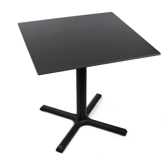 30" square black sintered stone restaurant table