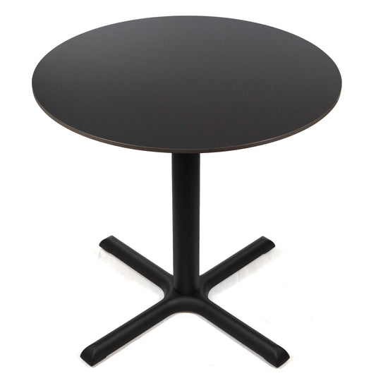 30" round black sintered stone bistro cafe table